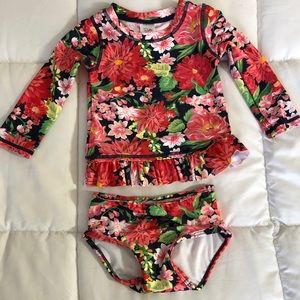 Like new Ruffle Butts 18-24 mo swimsuit/rashguard